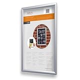 Deflecto A0 Snap Frame Silver - Aluminium Clip Frame for Certificate, Wall Display & Photo Hanger - Poster Holder with Convenient Front Opening Clips