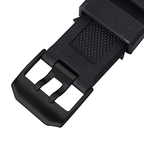 23mm Rubber Watch Band Strap Fits Luminox 3050 8800 and 3950 Series with Black Double Prong Clasp - Image 5