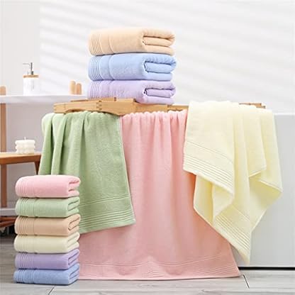 Home Fashion Einfarbiges gedrehtes Handtuch-Set, Geschenk, 1 großes Duschtuch, 2 Stück, Gesichtshandtuch, Reinigung für Familie – Bild 5