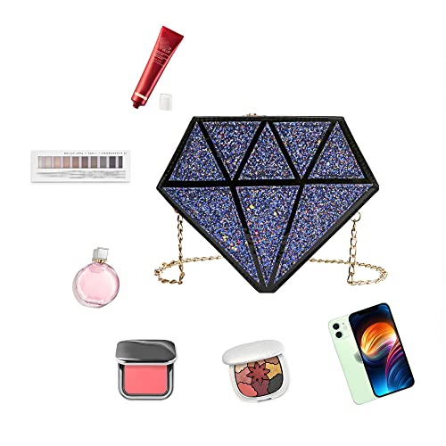 Hoce PU Leather Diamond Shape Sequins Crossbody Shoulder Bag for Women Girls3