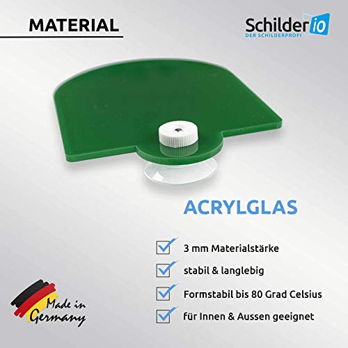 Schilderio Premium Saugnapfschild Schild Forst 3 mm Acrylglas ca.90x125 mm Forst Schild Auto mit 1x Saugnapf 30 mm Autoschild Forst zur Befestigung an Autoscheiben von innen