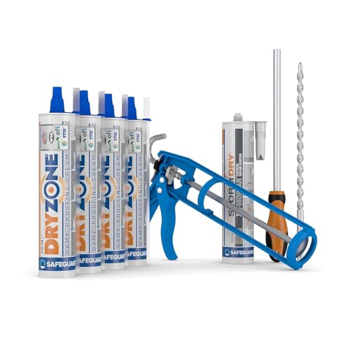 Dryzone Horizontalsperre Kit - Injektionscreme gegen feuchte Wände und aufsteigende Feuchtigkeit Feuchtigkeitssperre fürs Mauerwerk (6 m)