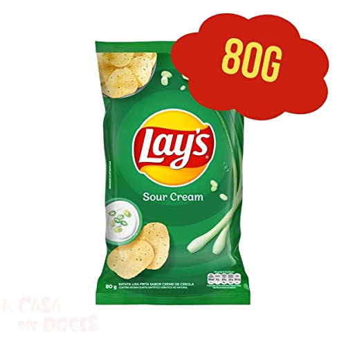Lays Creme de Cebola Elma Chips Médio Kit 12 Pacotes