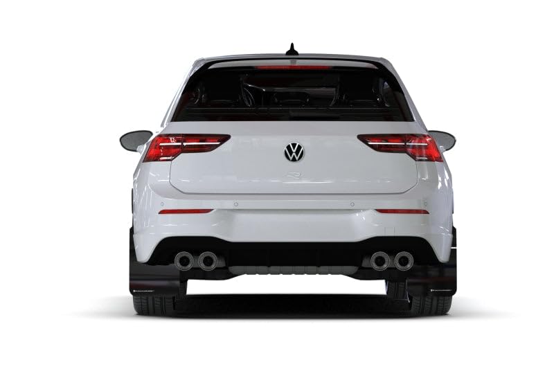 Image of FASTMODZ Rally Armor MF80-UR-BLK /BL FITS: 2022 MK8 Volkswagen Golf GTI /R Black UR Mud Flap w /Blue Logo