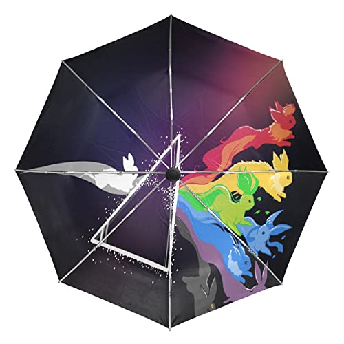 Parapluie Pliant Vnurnrn Automatique Anti-UV Fini les Baleines Retournées