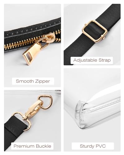 Image of Clear Purse for Women - Stadium Approved Crossbody Bag, Small Stadium Bag for Concerts & Sports Events