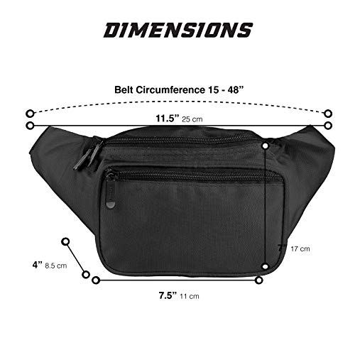 Black Fanny Pack Belt Bag I Mens Fanny Packs for Women Fashionable - Crossbody Bag Bum bag Waist Bag Waist Pack - For… - Image 5