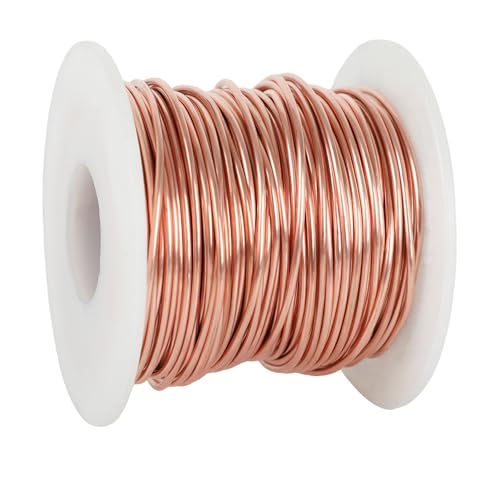 Reiner Kupferdraht Ø 0.5/0.8/1/1.5/2/2.5/3mm Blanker T2 Kupferdraht 500g Kupferspule für Gartenarbeit Reiner Kupferkabel für Elektrotechnik und DIY Handwerk (1 5mm-31m)