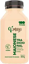 Maionese Vegana Tradicional, Amarelo, 100 Foods, 200 g