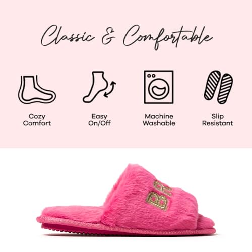 Dearfoams womens Bride and Bridesmaid Gifts I Do Crew Slippers for Wedding and Bachelorette Party3