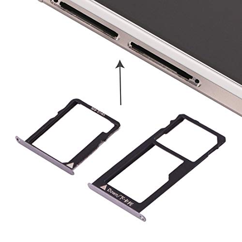 ZYGX WWHH for Huawei Honor 5X / GR5 Micro SIM Card Tray + Nano SIM & Micro SD Card Tray(Grey) (Color : Silver)