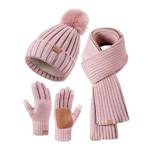 Ensemble bonnet écharpe homme en tricot premium doublé polaire