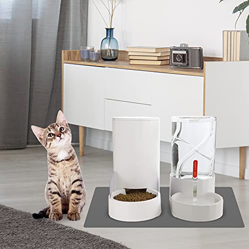 Cat Water Dispenser and Food Feeder Set,Upgrade Cat Dog Feeding Bowl and Pet Drinking Dispenser for Small Medium Cats… - Image 7