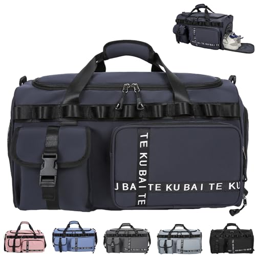 AUNGKWANG Reisetasche Damen Herren, 65L Wasserabweisende Sporttasche, Large Capacity Reise Tasche Gym Bag, mit Schuhfach und Nassfach, für Reisen, Fitness, Sport, Dunkelblau AUNGKWANG Reisetasche Damen Herren, 65L Wasserabweisende Sporttasche, Large Capacity Reise Tasche Gym Bag, mit Schuhfach und Nassfach, für Reisen, Fitness, Sport, Dunkelblau