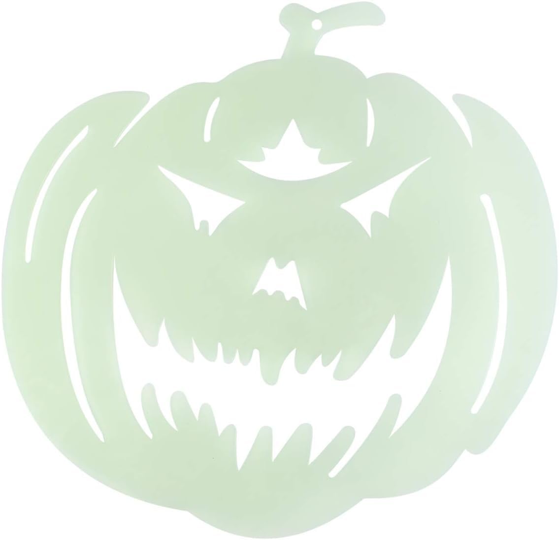 Halloween Pumpkin Glow in Dark Hanging Scary Party Prop Wall Decoration Reusable| Luminous Pumpkin Outdoor Crazy Scary Hanging Prop |Halloween Bar Club Haunted House Fluorescent Hanging Pendant Assorted Color (Pumpkin)