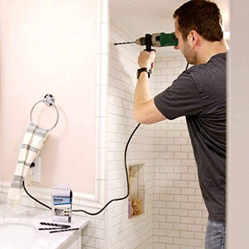 Sausiry 5 Pcs Concrete Drill Bit Set for Tile Concrete Brick Glass Plastic and Wood Tungsten Carbide Tip 6mm to 12mm