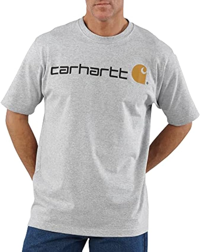 Carhartt Mens Loose Fit Heavyweight Short-sleeve Logo Graphic T-shirt (Big and Tall)