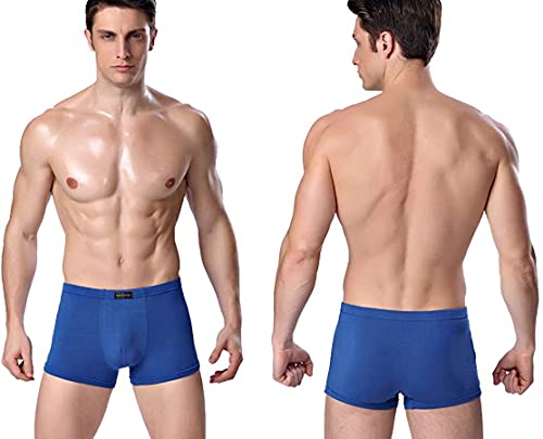 Men's Underwear Comfort Modal Boxer Briefs 5 Pack Bulge Pouch Trunk Underpants3