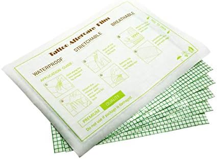 Soku Tattoo Aftercare Film Protection Waterproof Adhesive Bandages Sheets 6x8 inch (15x20cm) 10 sheets/bag