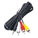 Audio/Video AV 3.5mm to 3-RCA 5ft Composite Cable for Canon Camcorders - by CyberTech