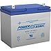 PowerSonic PS-12550 - 12 Volt/55 Amp Hour Sealed Lead Acid Battery with Nut-Bolt Terminal