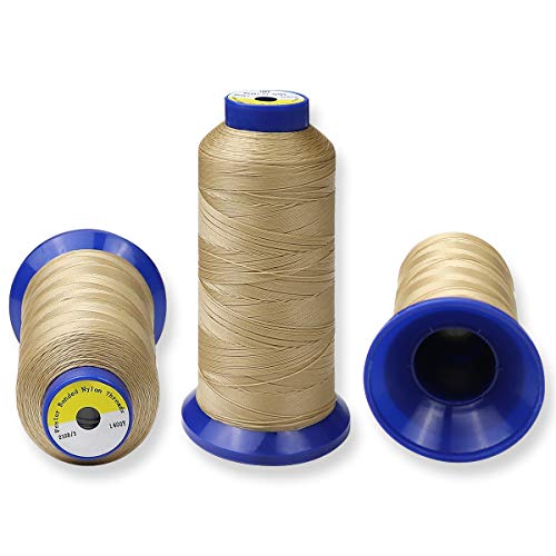 Hilo de nylon resistente para coser cuero y jeans 1400 yd miniatura 2