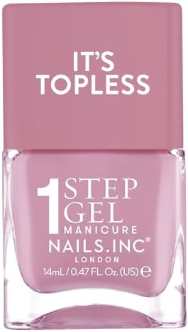 Nails Inc It's Topless Lily Mauve Pink Gel-Like Nail Polish
