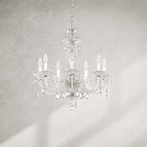 Schonbek Signature 2995-40R, Sterling 7 Light 25in x 26in Chandelier