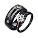 AmDxD Bague Couple Le Noir, Acier Inoxydable Bague Couple Couleur Fantaisie Zircon Zircone Wia Haut Polissage Taille W54 & M64
