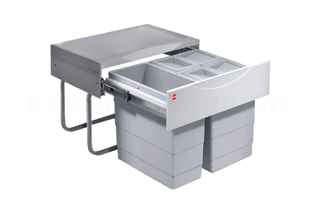 Hailo Abfallsammler 3644732 | Abfalleimer 3fach mit 29 Liter