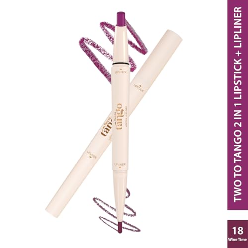 Image of Glam21 Two To Tango Lip Liner + Lipstick Duo |Non-Transfer |16hrs Long Stay | Creamy Matte Finish| Super-glide formula | Non-drying |For Sensational lip look, Wine Time-18