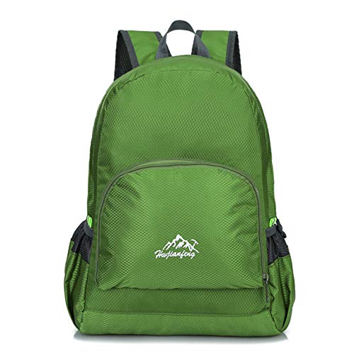 SZBTF Mochila Plegable Ultraligera de 20 l para Hombre y Mujer, Ultraligera y Resistente a la Humedad, para Llevar en la Escuela o al Aire Libre, Army Green, 10.2X5.9X15.7