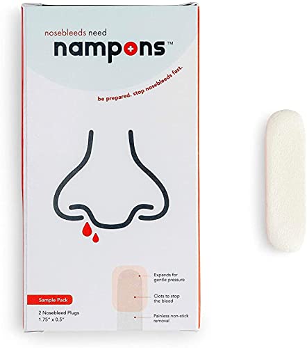 Image of Nampons for Nosebleeds - 12 Nasal Plugs with Clotting Agent to Stop Nosebleeds Fast. Trusted by Doctors, Nurses and First Responders. Safe and Effective for Children, Adults, and Seniors