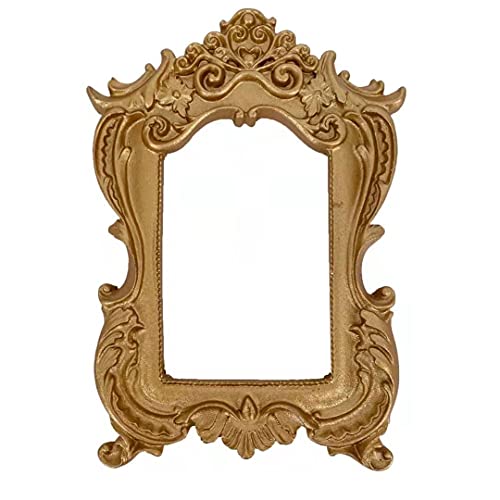 GISELA D Cadre photo décoratif vintage en résine dorée pour bureau, décoration de la maison, décoration de table, anniversaire, mariage (1) Cover