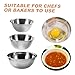 Cabilock 3Pcs Stainless Steel Mixing Bowls Baking Cooking Serving Versatile Kitchen Bowls Easy to Clean Compact Design for All Kitchen Needs