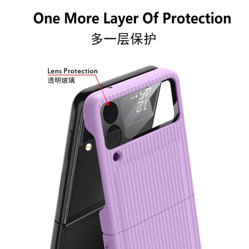 Capa para Samsung Galaxy Z Flip 3, dobradiça em forma de bagagem com integração de membrana de conch