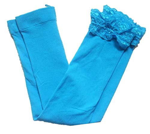 Baby Kids Microfiber Stretch Footless Thick Stocking Tight Legging Lace Ruffle for Girls 1-6yrs, Various Candy Colors
