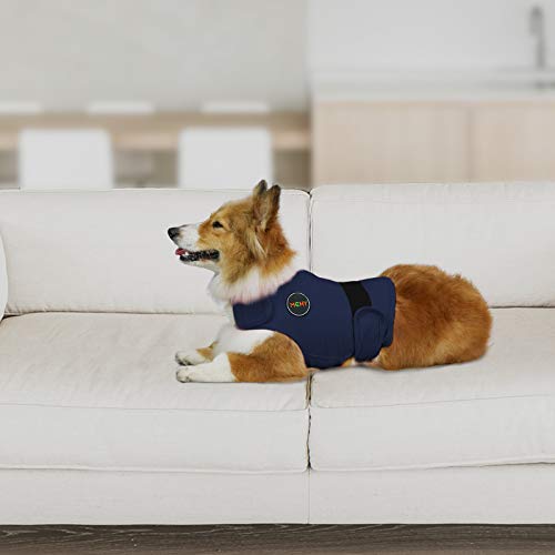 Image of MCHY Dog Anxiety Vest, Anxiety Relief for Dogs, Dog Calming Coat Navy L