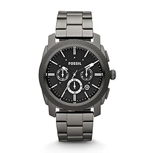 Fossil Men’s Watch Machine, 45 mm case size, Quartz Chronograph Movement, Stainless Steel strap