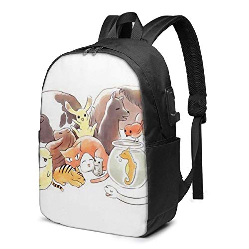 Hdadwy Fruits Basket Zodiac Animalsfashion Trend AllMatch Mochila de 17