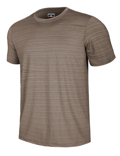 Men's Running Short Sleeve Shirt - UPF 50+ Sun Protection, Quick Dry Moisture Wicking Workout Tee
