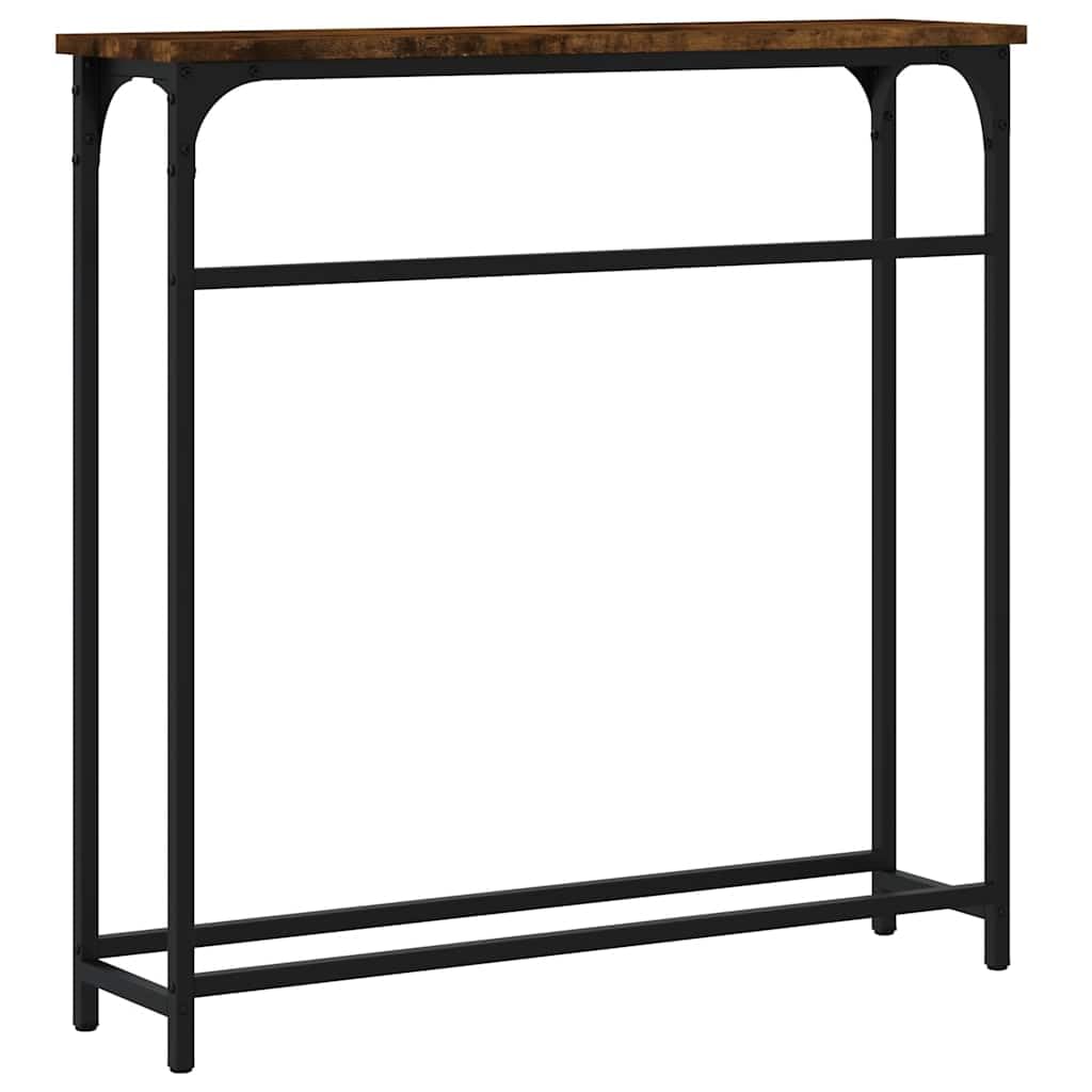 vidaXL Tavolino Consolle Rovere Fumo 75x19,5x75cm in Legno Multistrato
