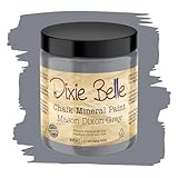 Dixie Belle Paint Company Chalk Finish Furniture Paint | Mason Dixon Gray (8 Fl Oz) | Matte Charcoal Gray Chic Chalk Mineral Paint | DIY Furniture Paint | Made in the USA
