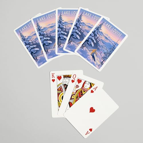 Naipes poker Lake Louise, Canadá, 52 cartas para adultos miniatura 7