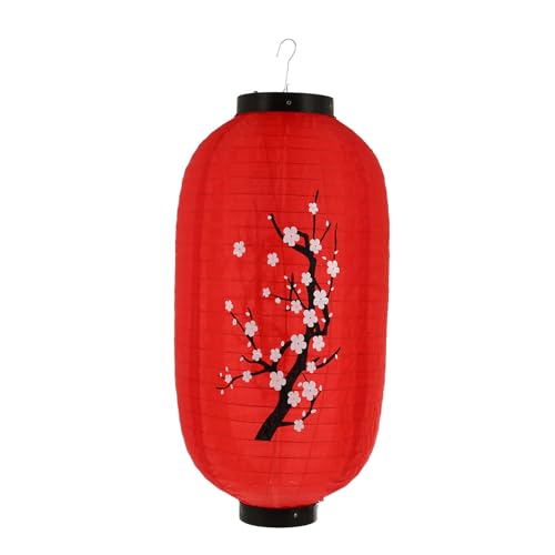 SEWACC Japanese Style Lantern Traditional Japanese Silk Hanging Lantern Party Decoration Plum Lantern Ornament for Restaurant Indoor Outdoor
