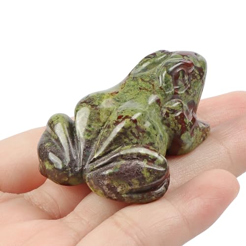 Estatua Decorativa de Rana de Cristal Natural 2 Pulgadas miniatura 3