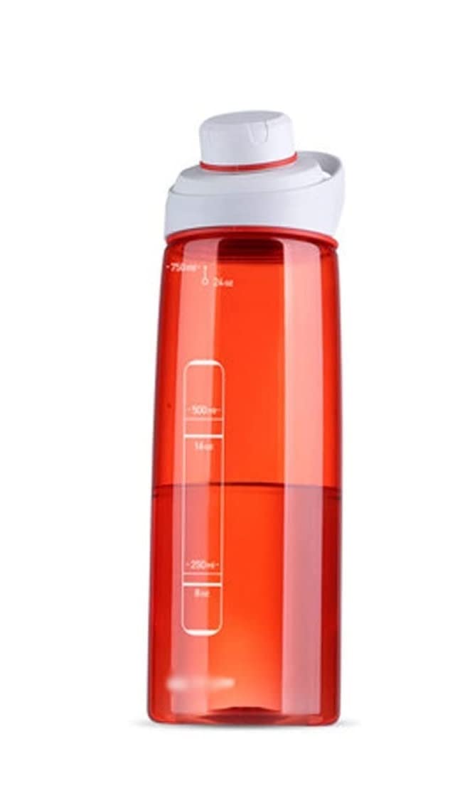 Wasserflasche für Sport Wasserflasche, Sportwasserkrug, Auslaufsicherer Wasserbecher Für Fitness, Fitnessstudio Und Outdoor-Sportarten Nachhaltige Wasserflasche (Color : Orange, Size : 750ml)