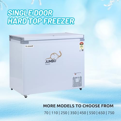 Image of Rockwell 350SDU 5 Star Single Door Convertible Deep Freezer | Fast Cooling, Low Power Consumption, 4 Year Warranty, Energy Efficient, Ideal for Small Families, Space-Saving Design