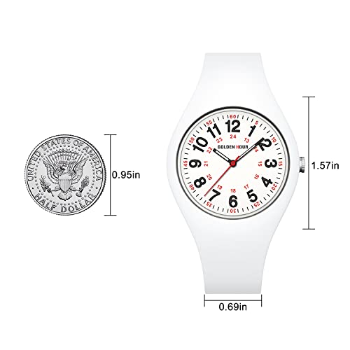 image for GOLDEN HOUR Waterproof Sports Analog Unisex Watches for Nurse Medical 