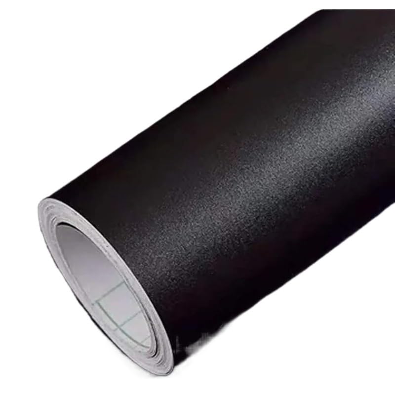 Papier peint imperméable noir mat pour masquer les rayures d'un comptoir abîmé